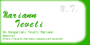 mariann teveli business card